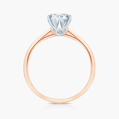 Pierścionek zaręczynowy The Journey: dwukolorowe złoto, diament laboratoryjny